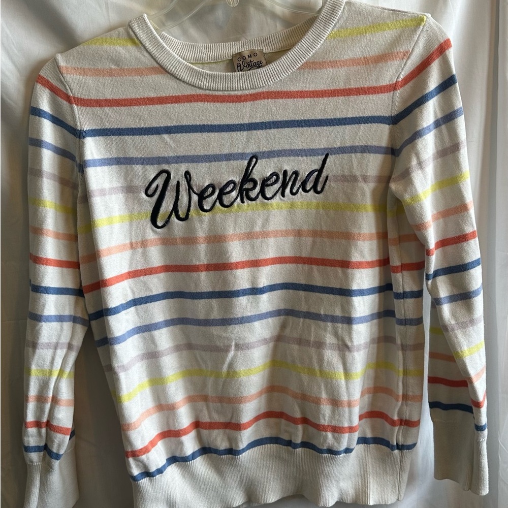 Como Vintage Pastel Striped Knit